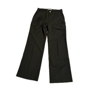 no maintenance Label New Mens Solid Black Wide Leg Pants 34 X 33